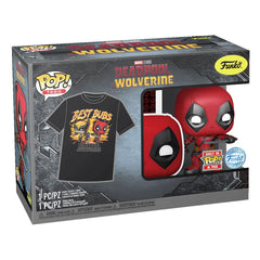 Deadpool POP! & Tee Box Heavy Metal Size L 0889698857628