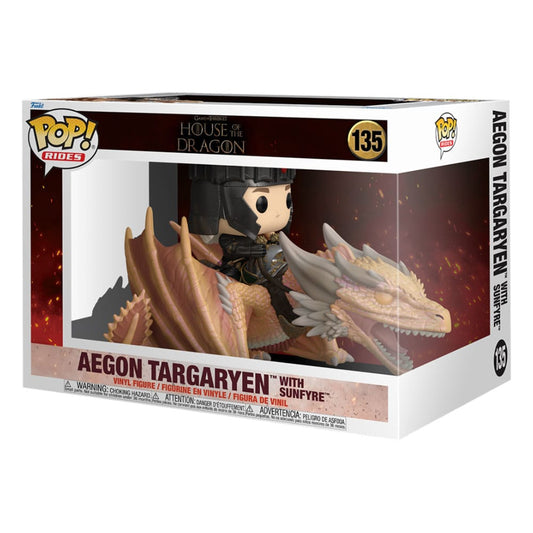House of the Dragon POP! Rides Vinyl Figure Aegon Targaryen w/ Sunfyre 14 cm 0889698834605