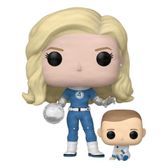The Fantastic Four: First Steps POP! & Buddy Marvel Vinyl Figure Invisible Woman & Franklin 9 cm 0889698835831