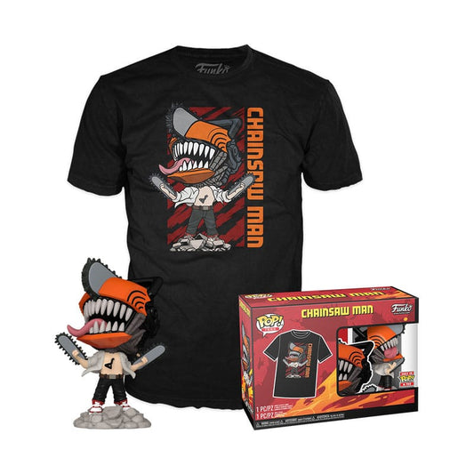 Chainsaw Man POP! & Tee Box Chainsaw Man Leaping Size L 0889698843133