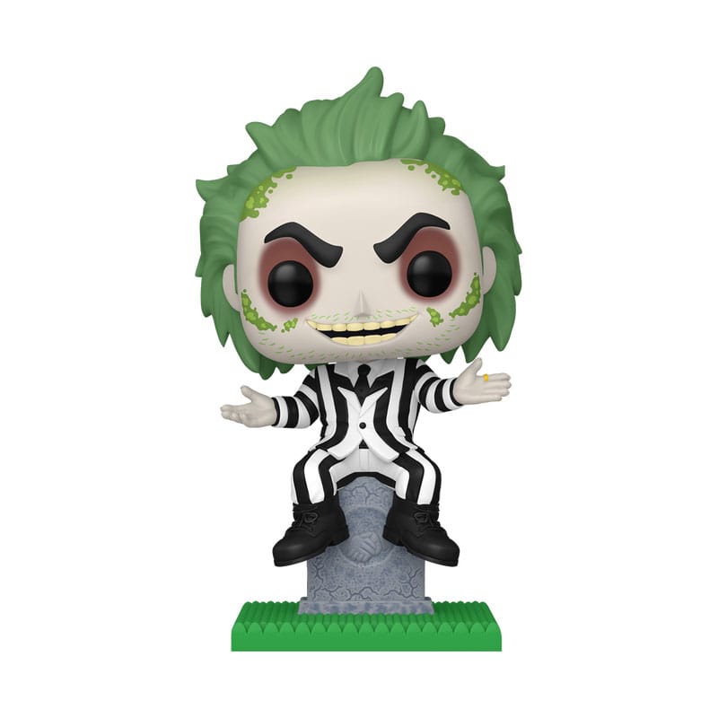 Beetlejuice POP! Plus Vinyl Figure Beetlejuice on Tombstone (Glow) Exclusive 9 cm 0889698844536