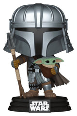 Star Wars POP! Vinyl Bobblehead Figure Mandalorian with Grogu (Impressions) Exclusive 9 cm 0889698851886
