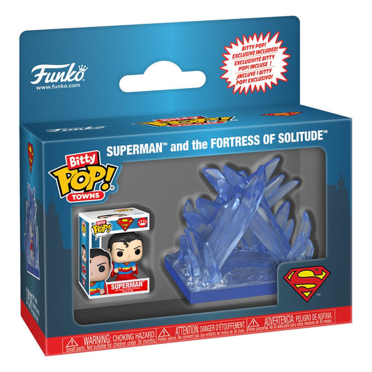 DC Comics Bitty POP! Towns Vinyl Figure Superman and the Fortress of Solitude 0889698855143