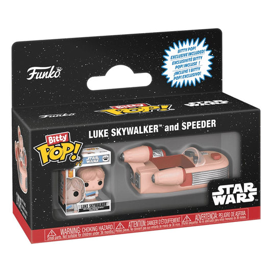 Star Wars Bitty POP! Rides Vinyl Figure Luke Skywalker and Speeder 0889698855198