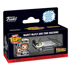 Back to the Future Bitty POP! Rides Vinyl Figure Marty McFly and Time Machine 0889698855211
