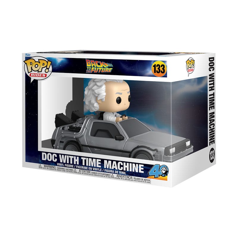 Back to the Future POP! Rides Deluxe Vinyl Doc w/Time Machine 9 cm 0889698864497