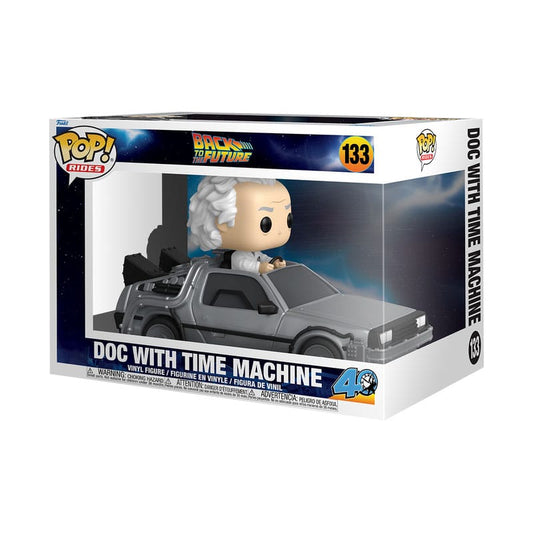 Back to the Future POP! Rides Deluxe Vinyl Doc w/Time Machine 9 cm 0889698864497
