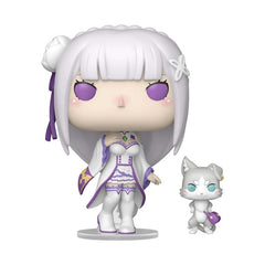 Re:Zero POP!&Buddy Animation Vinyl Figures Emilia w/Puck 9 cm 0889698865159