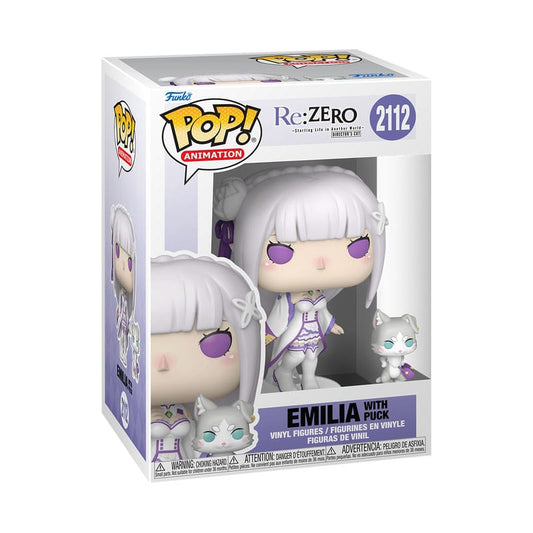 Re:Zero POP!&Buddy Animation Vinyl Figures Emilia w/Puck 9 cm 0889698865159