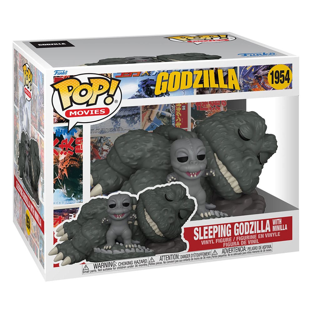 Godzilla Super Sized POP! Movies Vinyl Figure Sleeping Godzilla with Minilla 15 cm 0889698865265