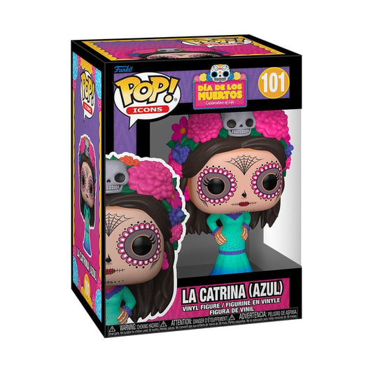 Dia de Los Muertos POP! Icons Vinyl Figure La Catrina (Azul) 9 cm 0889698865753