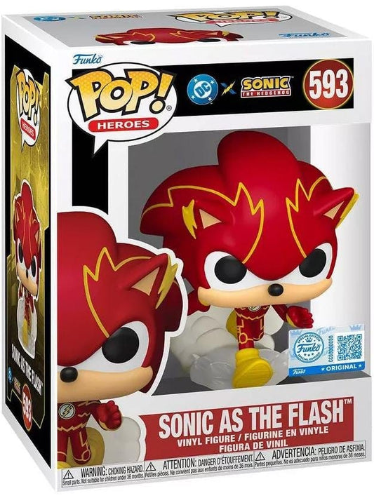 DC x Sonic the Hedgehog POP! Heroes Vinyl Figure Sonic as The Flash 9 cm 0889698889056