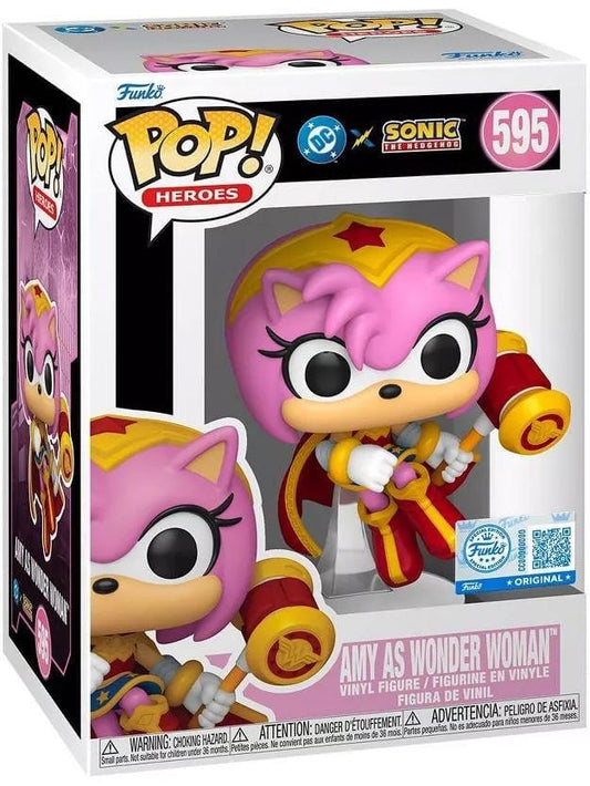 DC x Sonic the Hedgehog POP! Heroes Vinyl Figure Amy as Wonder Woman 9 cm 0889698889070