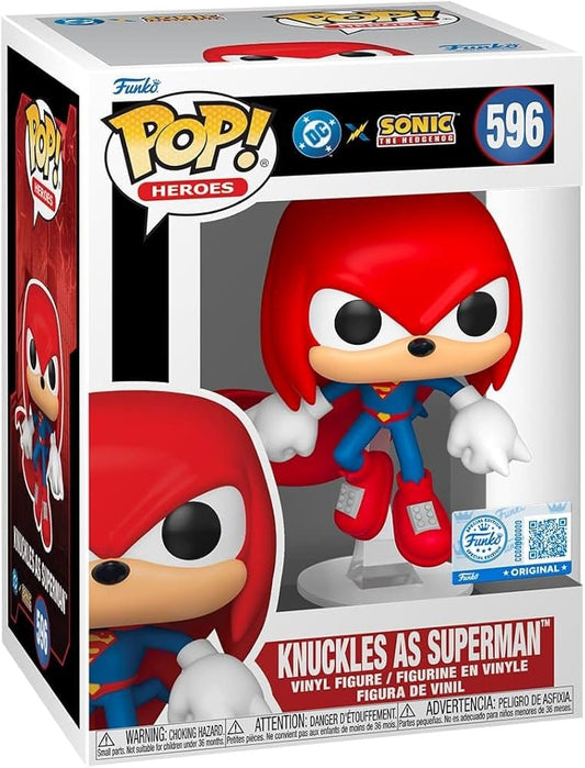 DC x Sonic the Hedgehog POP! Heroes Vinyl Figure Knuckles as Superman 9 cm 0889698889087