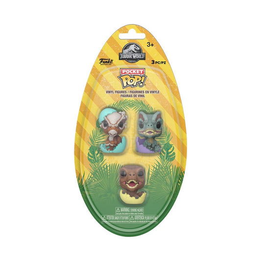 Jurassic Park Pocket POP! Vinyl Figure Easter Egg 3-Pack Dinos 4 cm 0889698890489