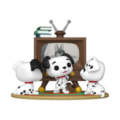 One Hundred and One Dalmatians POP Moment Vinyl Figures Rolly, Patch & Lucky with TV 9 cm 0889698902601