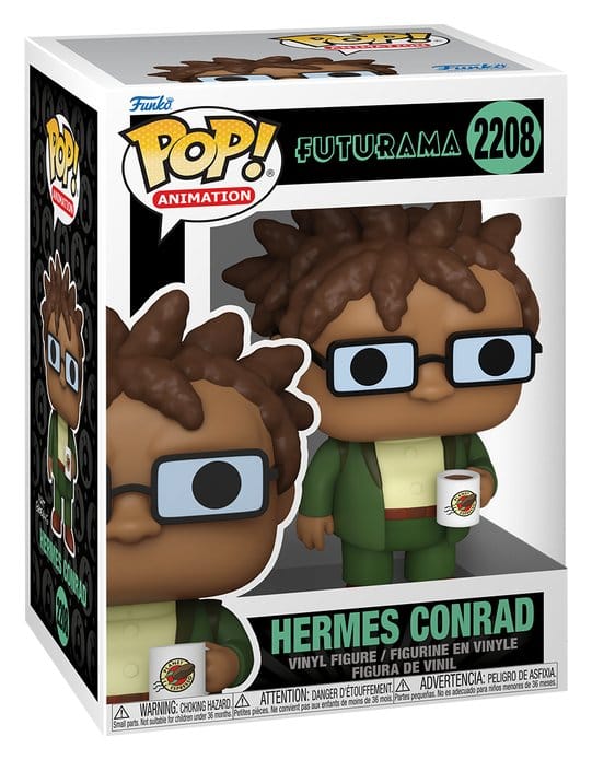 Futurama Pop! Animation Vinyl Figure Hermes w/Mug 9 cm 0889698904278