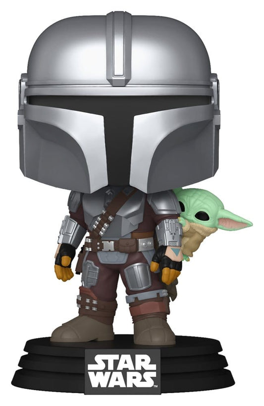 Star Wars: The Mandalorian and Grogu POP! Vinyl Bobblehead Figure The Mandalorian with Grogu 9 cm 0889698904438