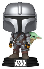 Star Wars: The Mandalorian and Grogu POP! Vinyl Bobblehead Figure The Mandalorian with Grogu 9 cm 0889698904438