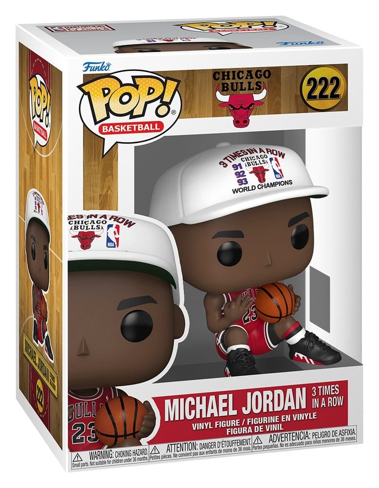 NBA Legends POP! Sports Vinyl Figure Chicago Bulls: Michael Jordan 3 Times in a Row 9 cm 0889698905381