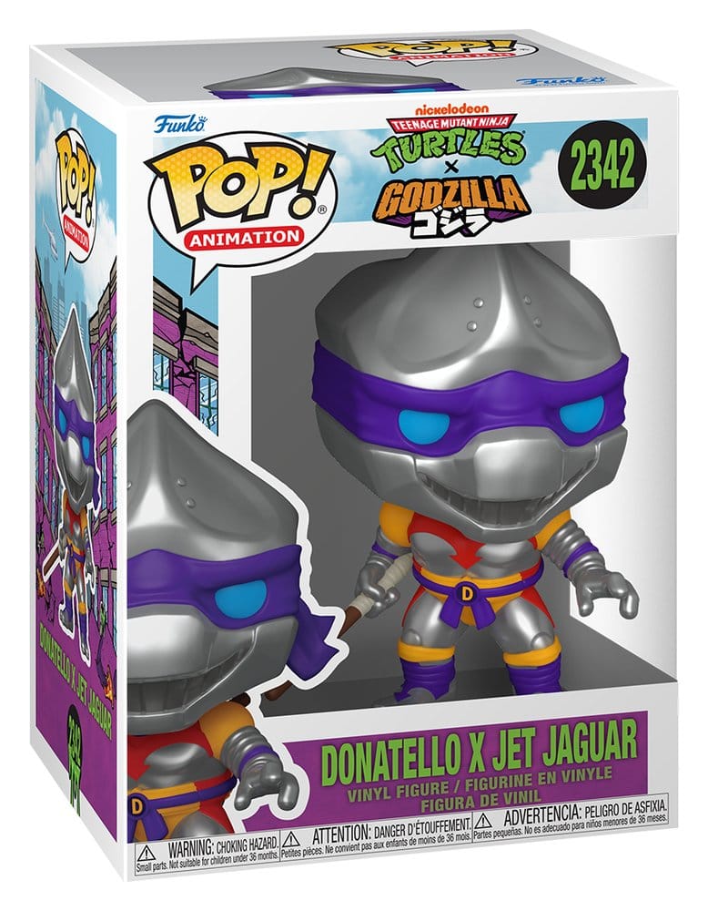 Teenage Mutant Ninja Turtles x Godzilla POP! Animation Vinyl Figure Donatello x Jet Jaguar 9 cm 0889698905848