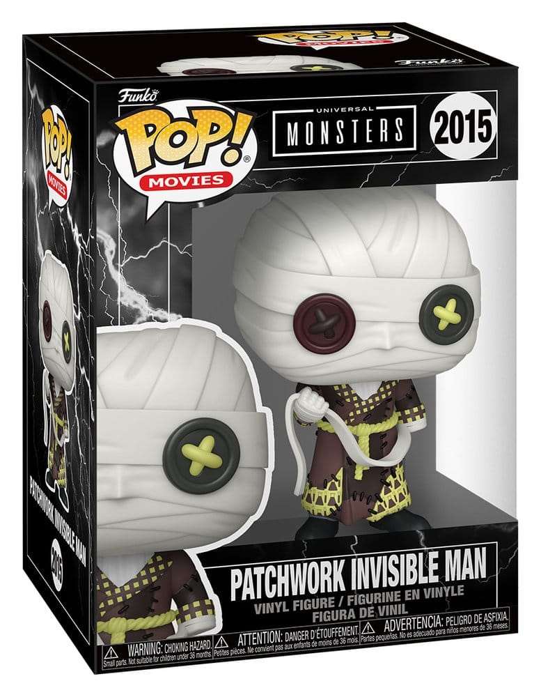 Universal Monsters Patchwork POP! Movies Vinyl Figure Invisible Man 9 cm 0889698908788