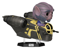 Star Wars: The Mandalorian and Grogu POP! Rides Deluxe Vinyl Bobblehead Figure Zeb Orrelios in the Razor Crest 9 cm 0889698925655