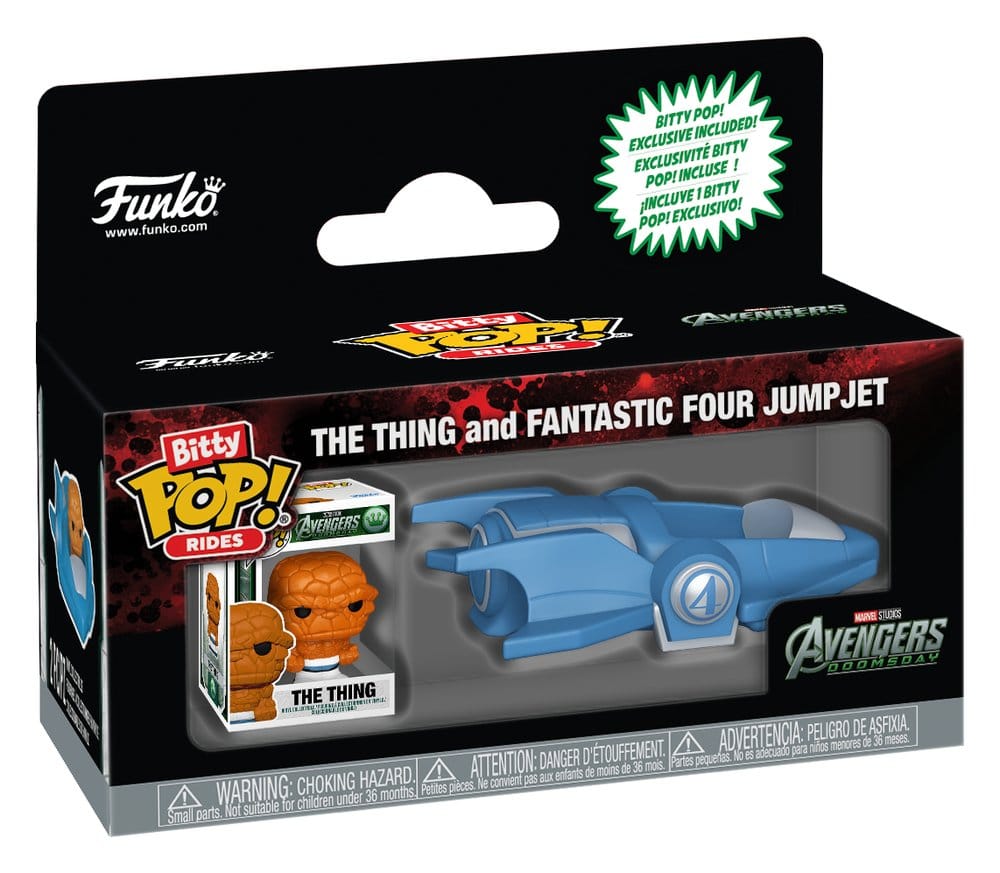 AVD Bitty POP! Rides Vinyl Figure The Thing and Fantastic Four Jumpjet 2 cm 0889698929509