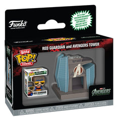 AVD Bitty POP! Towns Vinyl Figure Red Guardian and Avengers Tower  0889698929523