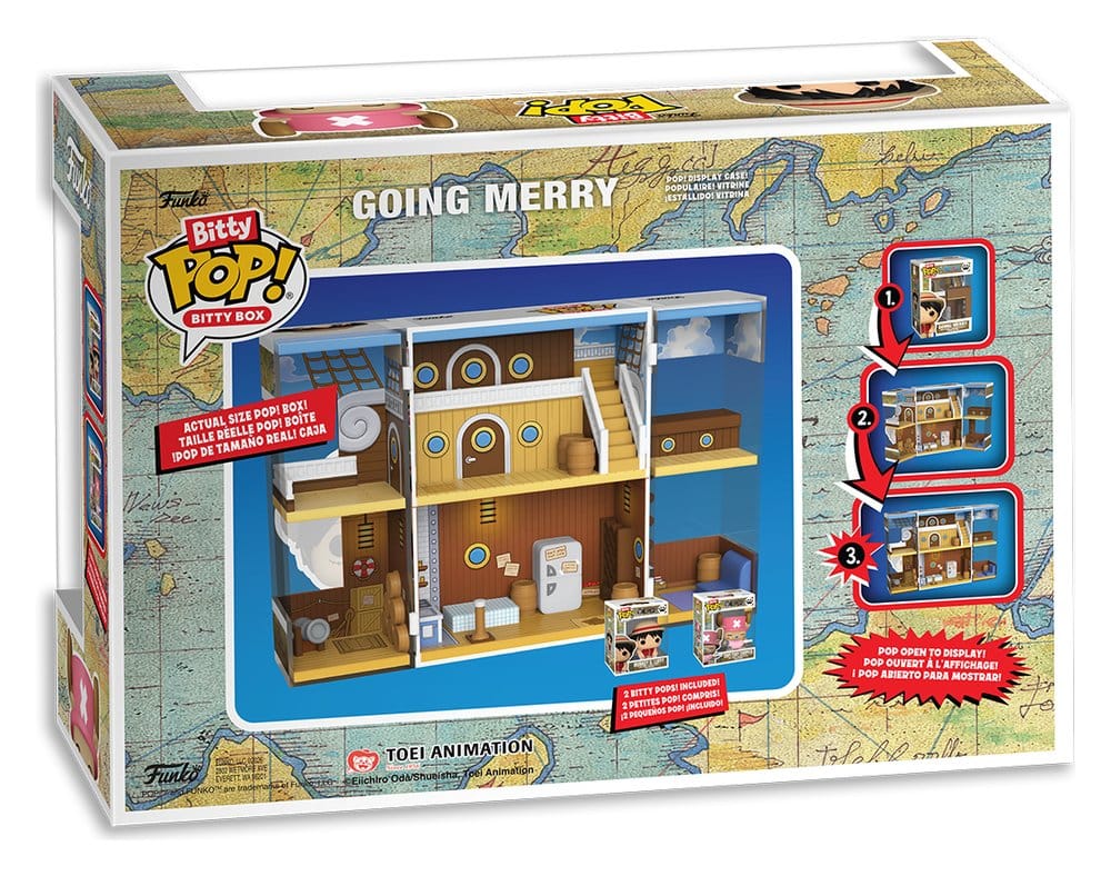 One Piece Bitty POP! Bitty Box Display with 2 Vinyl Figures Going Merry 0889698929639