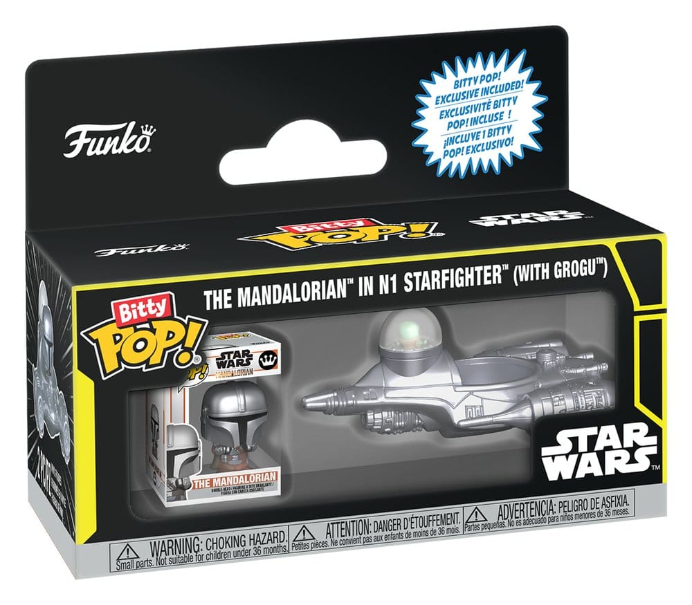 Star Wars Bitty POP! Ride Vinyl Figure N1 w/Mando 2,5 cm  0889698929660