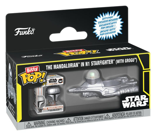 Star Wars Bitty POP! Ride Vinyl Figure N1 w/Mando 2,5 cm  0889698929660
