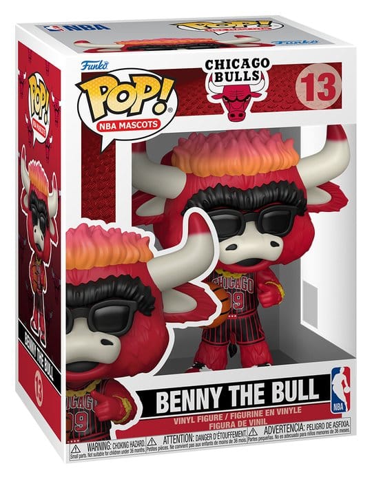 NBA POP! Basketball Vinyl Figure Mascots: Bulls- Benny The Bull 9 cm 0889698929950