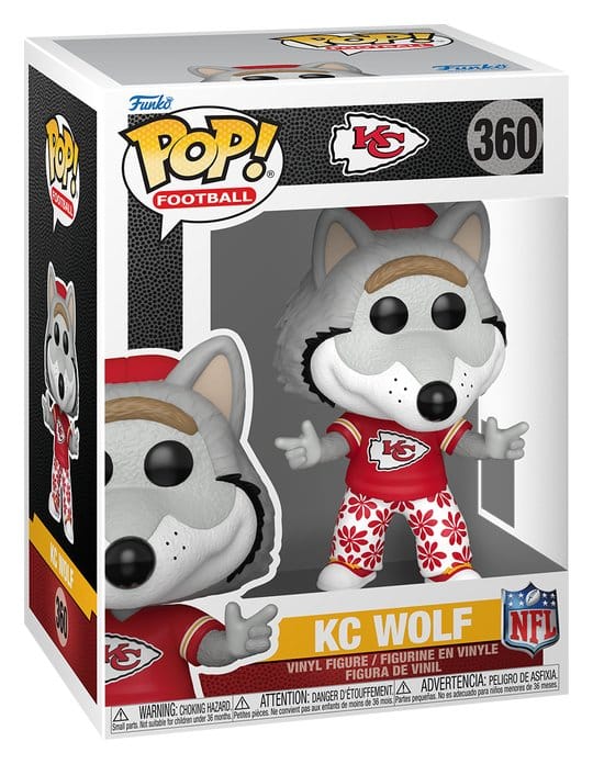 NFL POP! Vinyl Figure Mascots: Chiefs- Wolf 9 cm 0889698929981