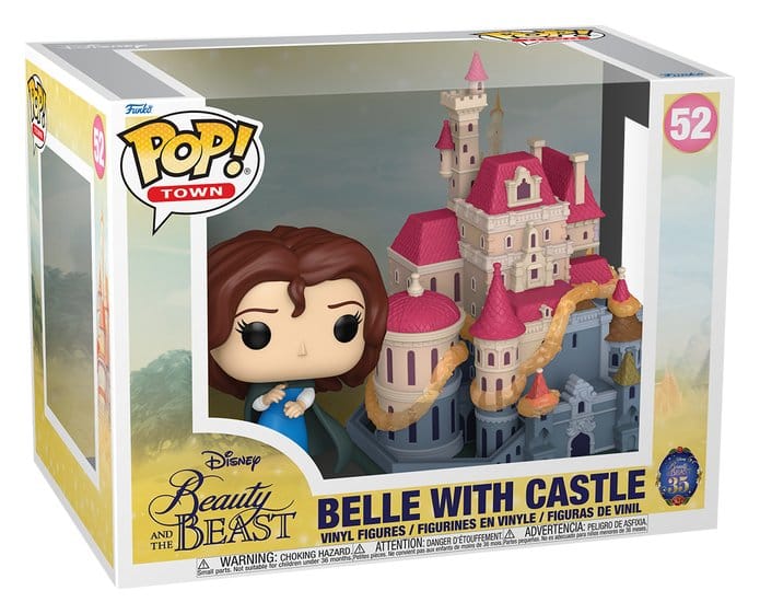 Beauty and the Beast POP! Town Vinyl Figures Belle with Castle 9 cm 0889698934626