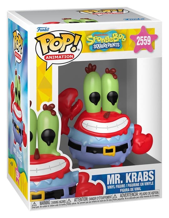 SpongeBob POP! Animation Vinyl Figure Mr. Krabs 9 cm 0889698936262