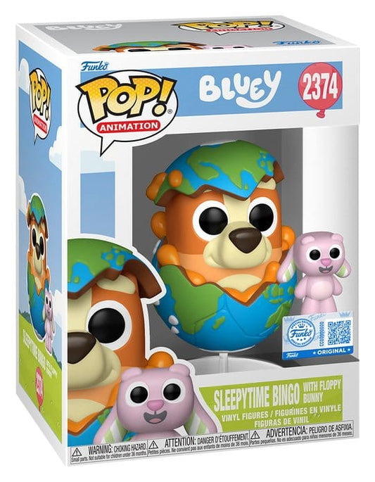 Bluey POP! & Buddy Vinyl Figure Sleepytime Bingo with Floppy Bunny 9 cm 0889698940566