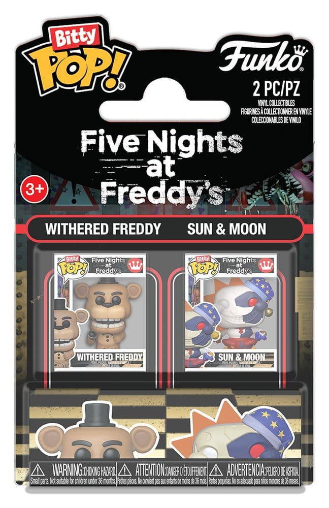 Five Nights at Freddy's Bitty POP! Vinyl Figure 2-Pack Withered Freddy & Sun & Moon 2 cm 0889698940801