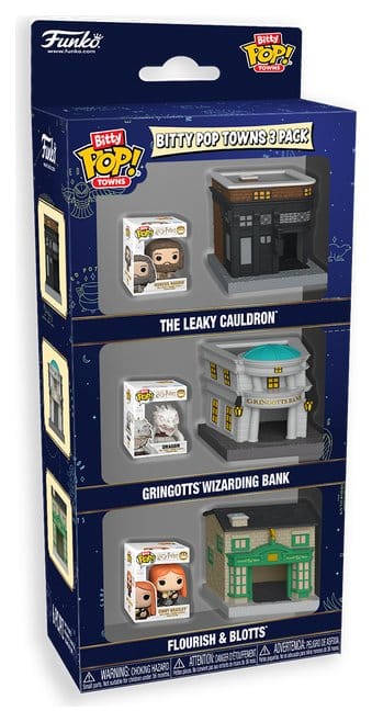 Harry Potter Bitty POP! Towns Vinyl Figure 3-Pack Diagon Alley  0889698951128