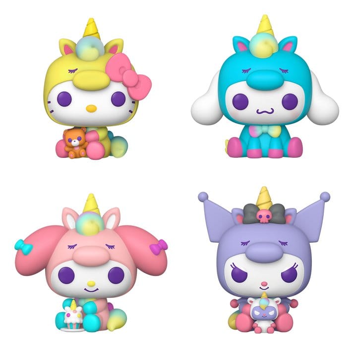 Sanrio POP! Vinyl Figures 4-Pack Hello Kitty Unicorn Outfit Black Friday Bundle 9 cm 0889698956437