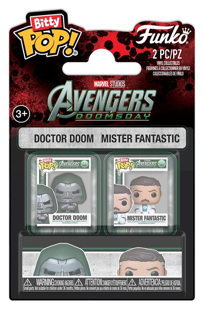 Marvel Bitty POP! Mini Figures 2-Pack Doctor Doom & Mister Fantastic 2 cm 0889698967150