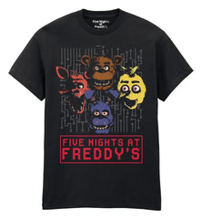 Five Nights at Freddy’s T-Shirt 4 Heads Black Size S 5056811539982