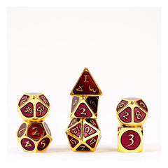 FanRoll  Dice Set Gold with Purple Enamel (7) 0680599383274