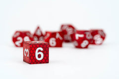 Dragon Storm Sharp Edge Silicone Dice Set Red Dragon Scales (7) 0687700234265