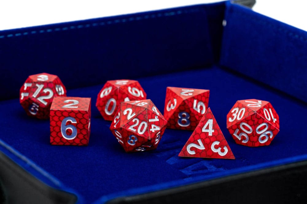 Dragon Storm Sharp Edge Silicone Dice Set Red Dragon Scales (7) 0687700234265