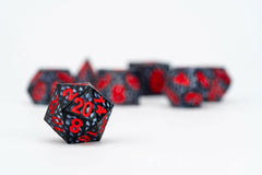 Dragon Storm Sharp Edge Silicone Dice Set Black Dragon Scales (7) 0687700234289