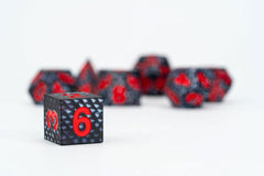 Dragon Storm Sharp Edge Silicone Dice Set Black Dragon Scales (7) 0687700234289