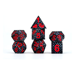 Dragon Storm Sharp Edge Silicone Dice Set Black Dragon Scales (7) 0687700234289