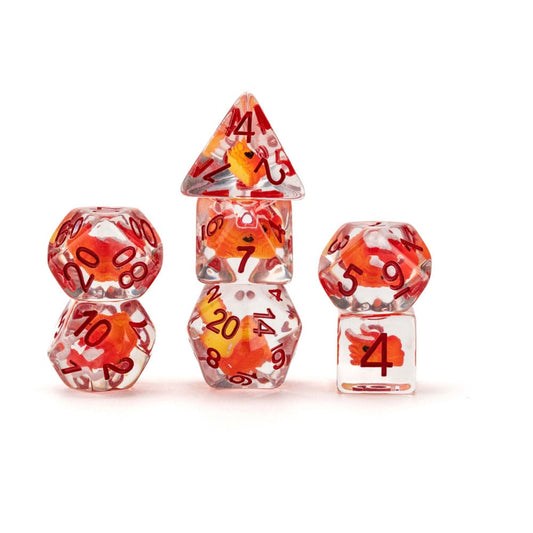 Dragon Storm Inclusion Dice Set Red Dragon (7) 0687700234296