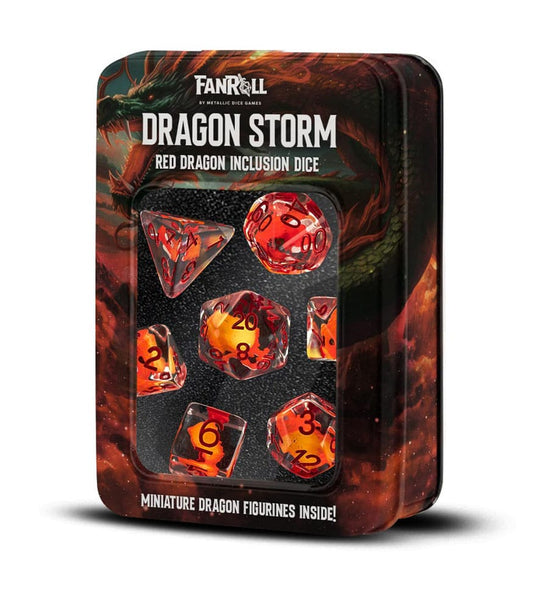 Dragon Storm Inclusion Dice Set Red Dragon (7) 0687700234296